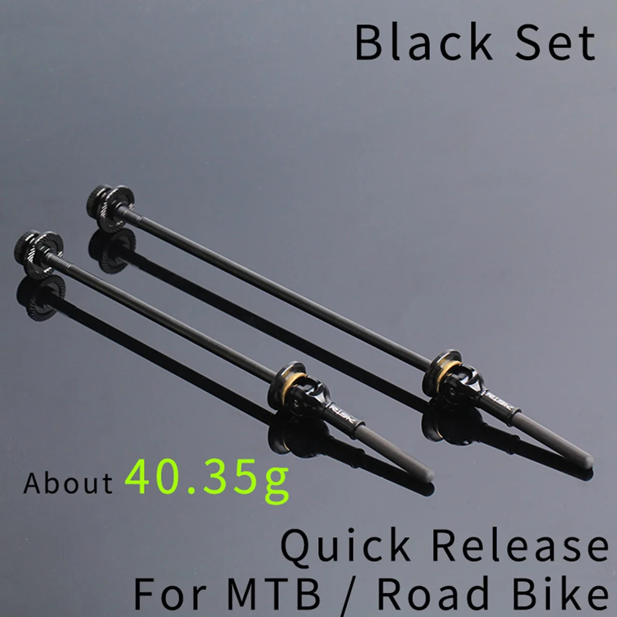 

RISK Bike Titanium Alloy Quick Release Mountain Bike 100/135mm Road Bike 100/130mm Hub Skewer QR with Carbon Lever Black