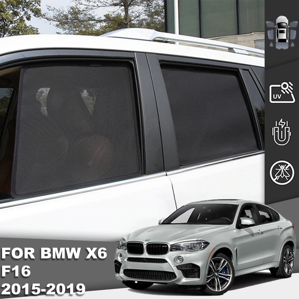 

For BMW X6 F16 F86 2014-2019 Magnetic Car Sunshade Visor Front Windshield Frame Curtain Rear Side Baby Window Sun Shade Shield