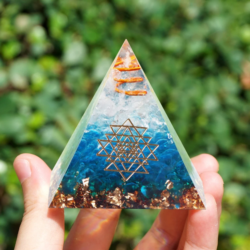 

3D Natural Ogan Pyramid Stone Healing Energy Stone Tower Pyramid Jewelry Home Office Decoration Feng Shui Yoga Meditation
