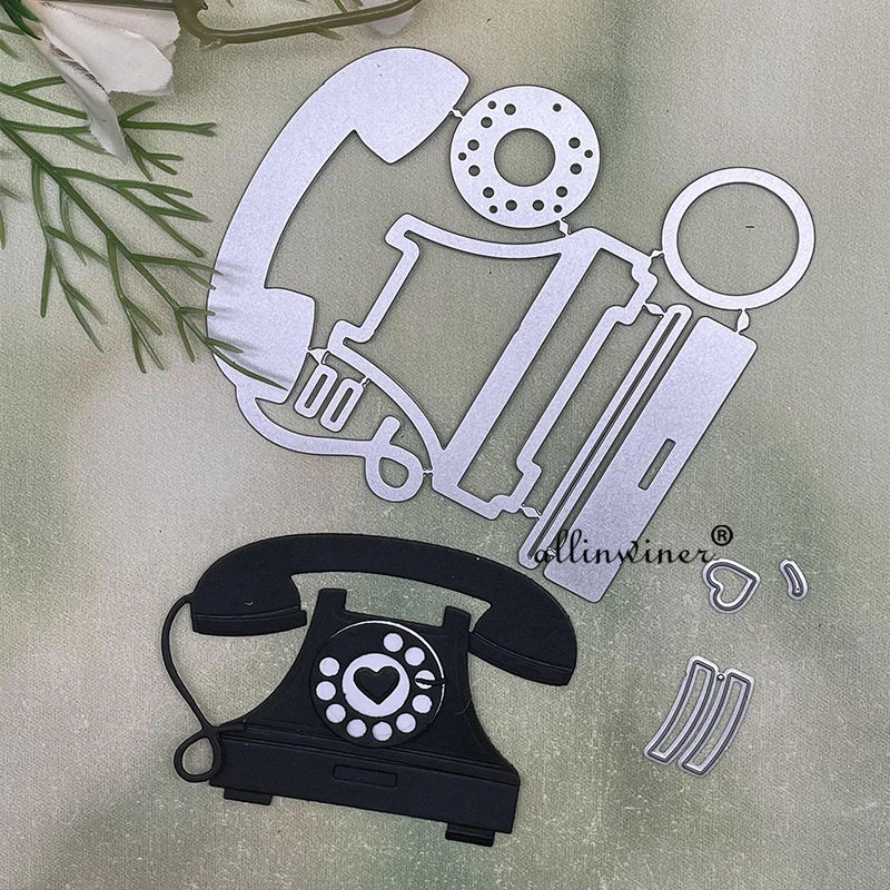 

Retro telephone Metal Cutting Dies Stencils Die Cut for DIY Scrapbooking Album Paper Card Embossing
