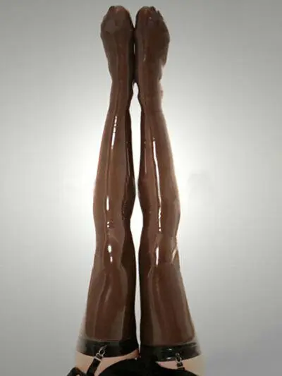 

Чулки Gummi из латекса, модные чулки, кофейные чулки для женщин, косплей