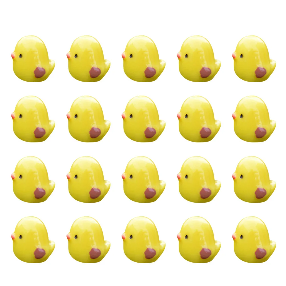 

20Pcs Chick Micro Landscape Chicks Chicken Statue Sculpture Chicken Figurines Toys Chicken Figure Toy Farm Animals Figurines