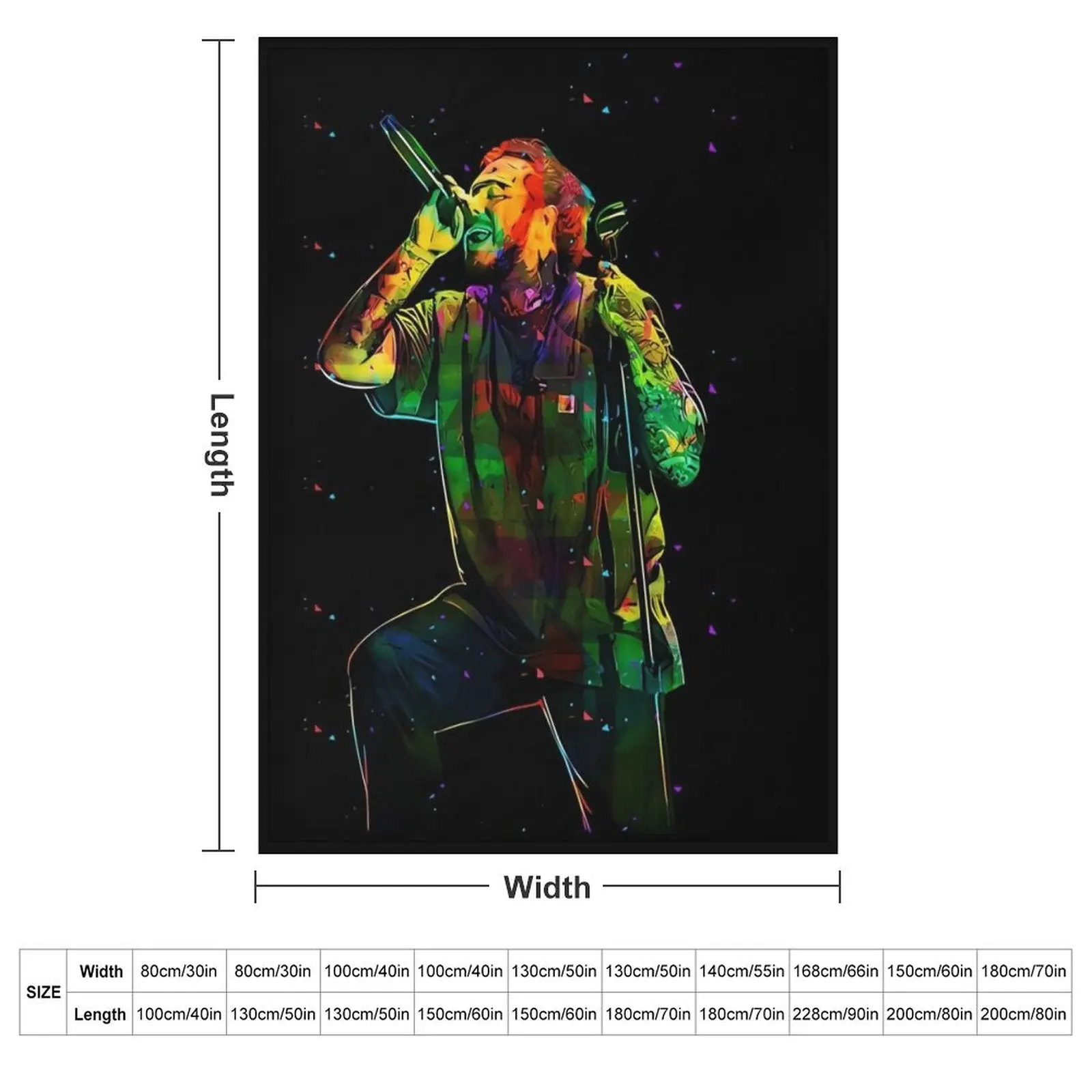 Одеяло Postt Malone декоративное Moving Плед на диван Одеяла