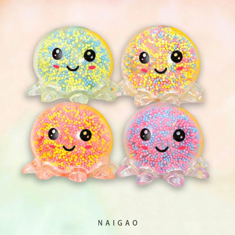 

Kawaii Octopus Ball Anti Stress Squeeze Fidget Toys For Children Adult Girl Glowing Light Funny Antistress Squishy Toy Kids Gift