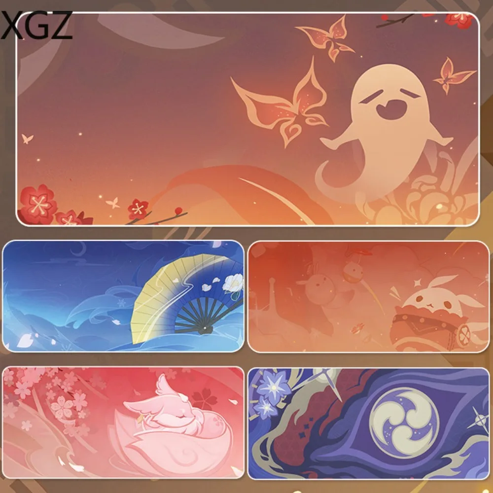 Коврик для игровой мыши с рисунком Genshin очень большой коврик Mandrill Ganyu орех