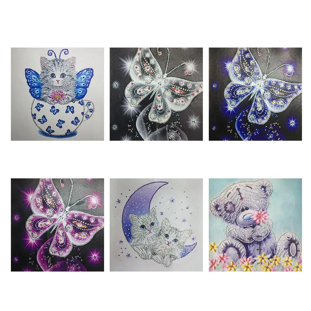 

Diamond Embroidery Animals Painting Special Drill Gift DIY Mosaic Cat Drawing Part Drill Special Shape Rhinestone
