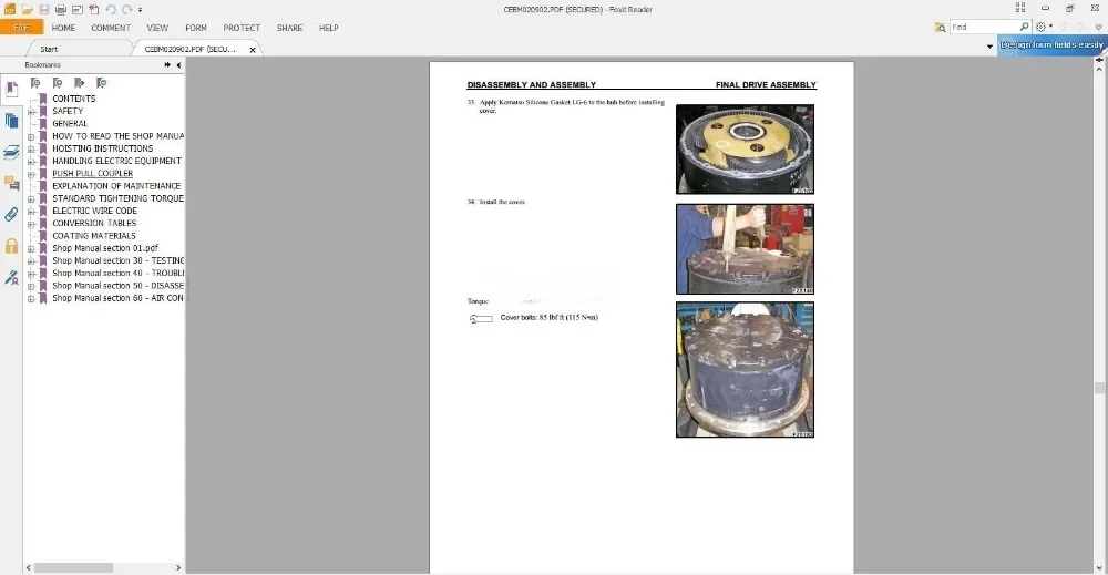 Руководства по мастерской гусеничных бункеров Komatsu Feller (ALL)