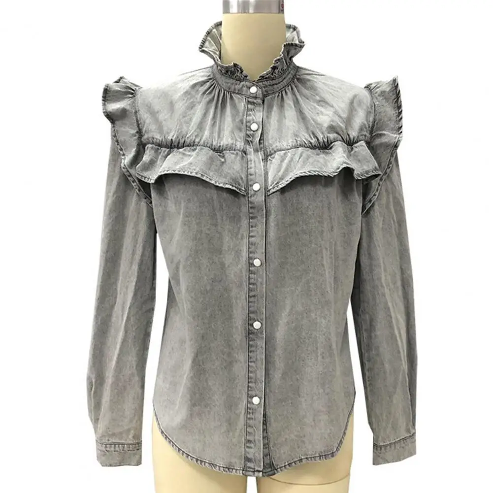 

Women Blouse Long Sleeves Pullover Top Autumn Spring Fashion Blouse