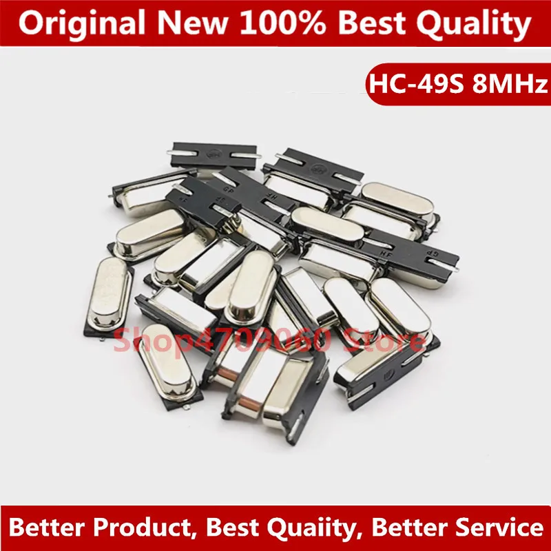 20pcs Smd hc-49s 8MHz 8,000 mhz 20ppm 20pF Кварцевый резонатор Crystal