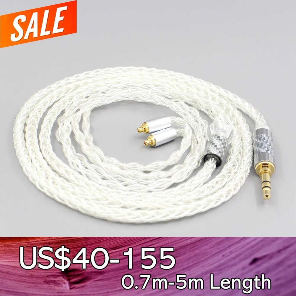 

8-жильный кабель для наушников LN007696 2,5 мм 4,4 мм 99% чистого серебра для наушников AKG N5005 N30 N40 MMCX Sennheiser IE300 IE900