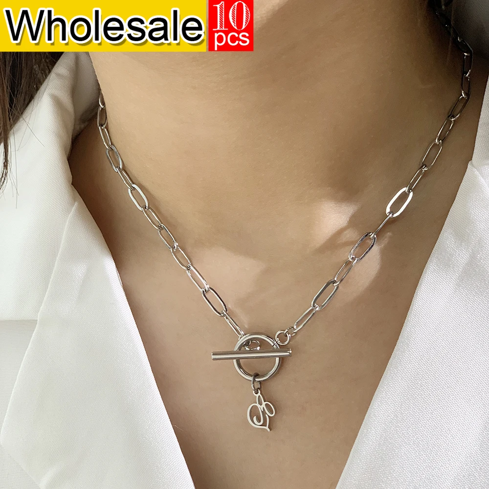 10 шт. женская подвеска серебряного цвета из нержавеющей стали