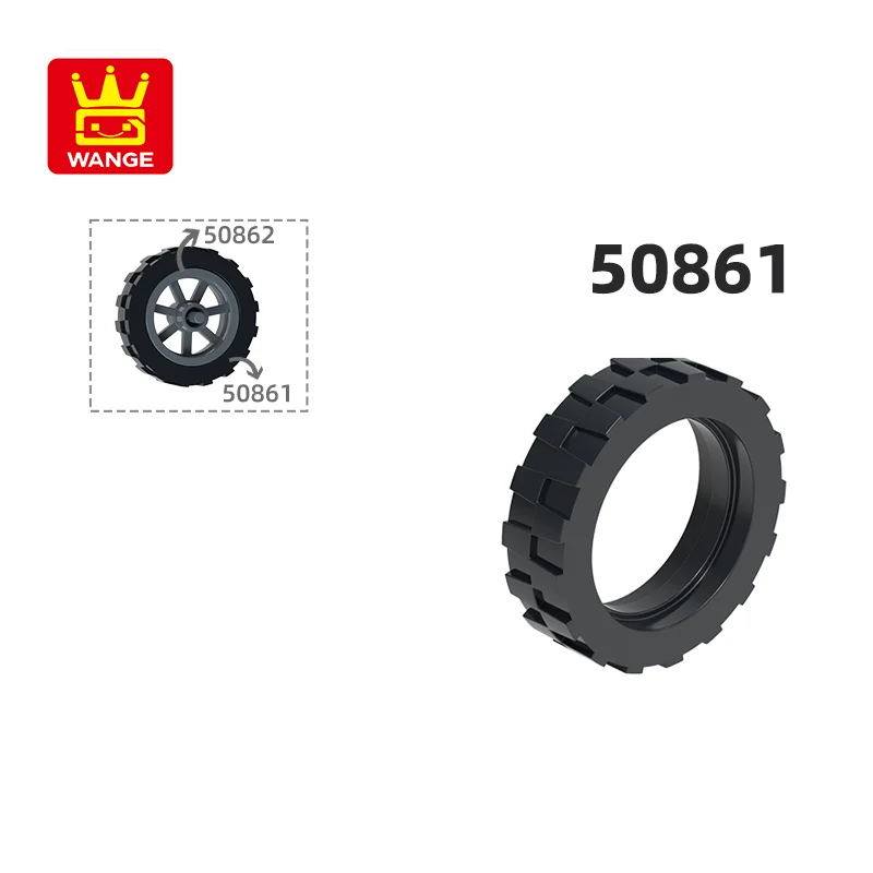 Wange 50861 100 г/92 шт. строительные блоки для мотоциклетных шин Moc цветные аксессуары