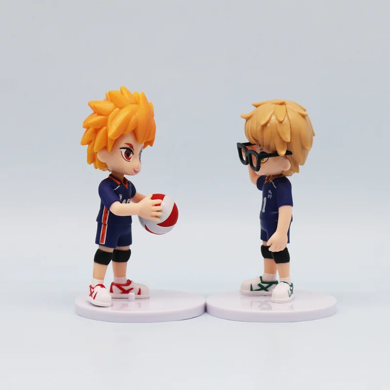 6 шт./компл. аниме Haikyuu Q Ver. Фигурка 7-9 5 см с волейболом Shoyo Hinata Kozume Kenma Oikawa Tooru Sugawara