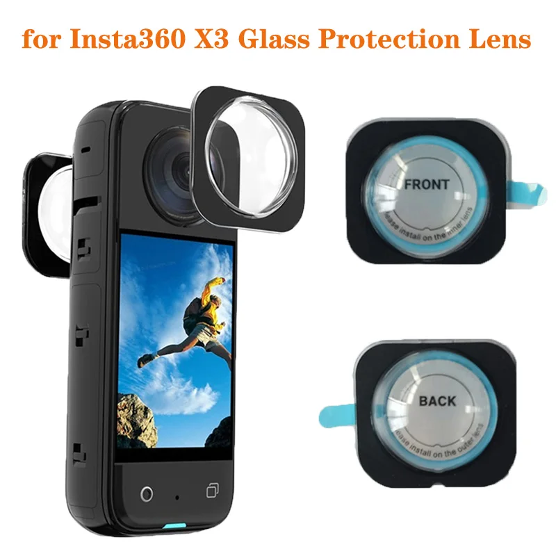 

For Insta360 X3 Camera Optical Tempered Glass Lens Protection Lens Anti-scratch Protector Accessories