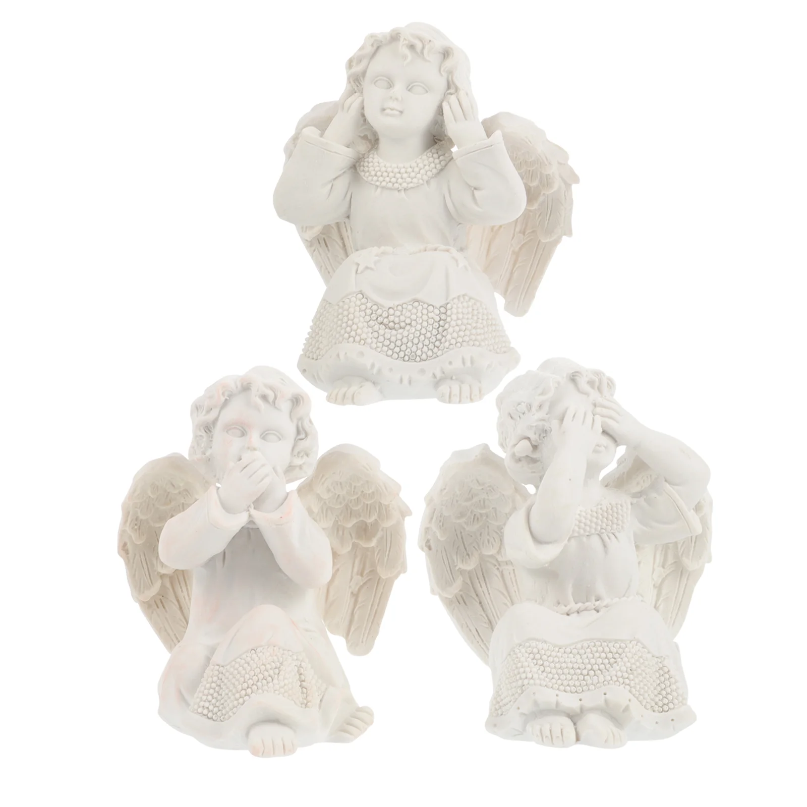 

Garden Angel Statue Figurine Cherub Figurines Statuesangels Sculpture Resin Outdoor Ornaments Baby Cherubs Praying Clown Decor