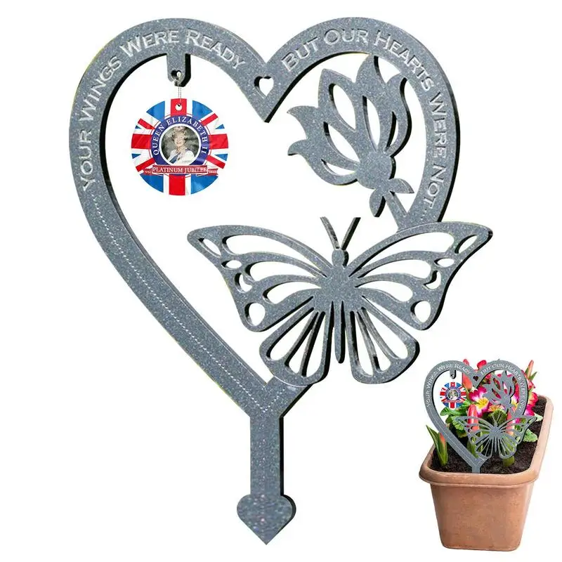 

Королева Елизавета Платина юбилейные сувениры британская королева Елизавета сувенирные таблички в форме сердца бабочка двор колышка коро...
