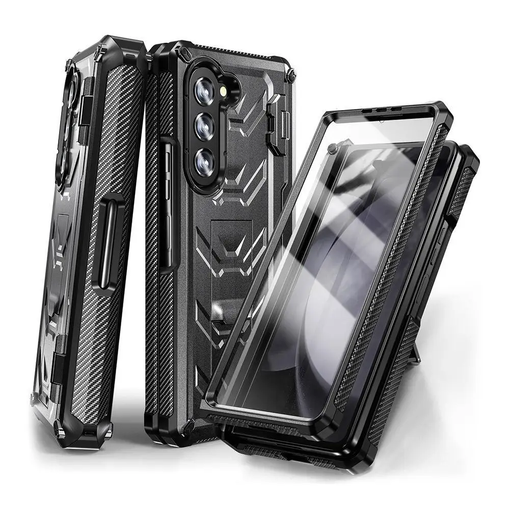 

for Samsung Galaxy Z Fold 5 phone case with holder Screen Protector built-in pen holder TPU Anti-drop Cover For Galaxy Z Fold5