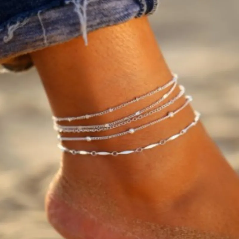 

Simple New Jewelry Multi-layer Chain Beach Anklet Women Gifts