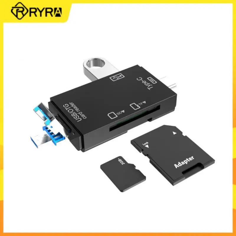 

RYRA кардридер 6 в 1 USB 2,0 Многофункциональный Тип C Micro USB SD TF кардридер OTG адаптер для Macbook Ноутбуки Аксессуары