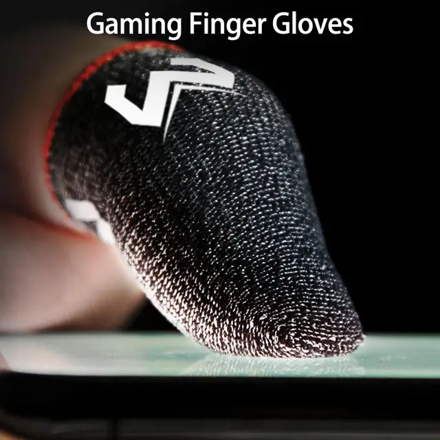 Gaming Fingers 2Pcs Convenient Extremely Thin Black  Gamer Thumb Protector Gaming Finger Covers Game Component 1