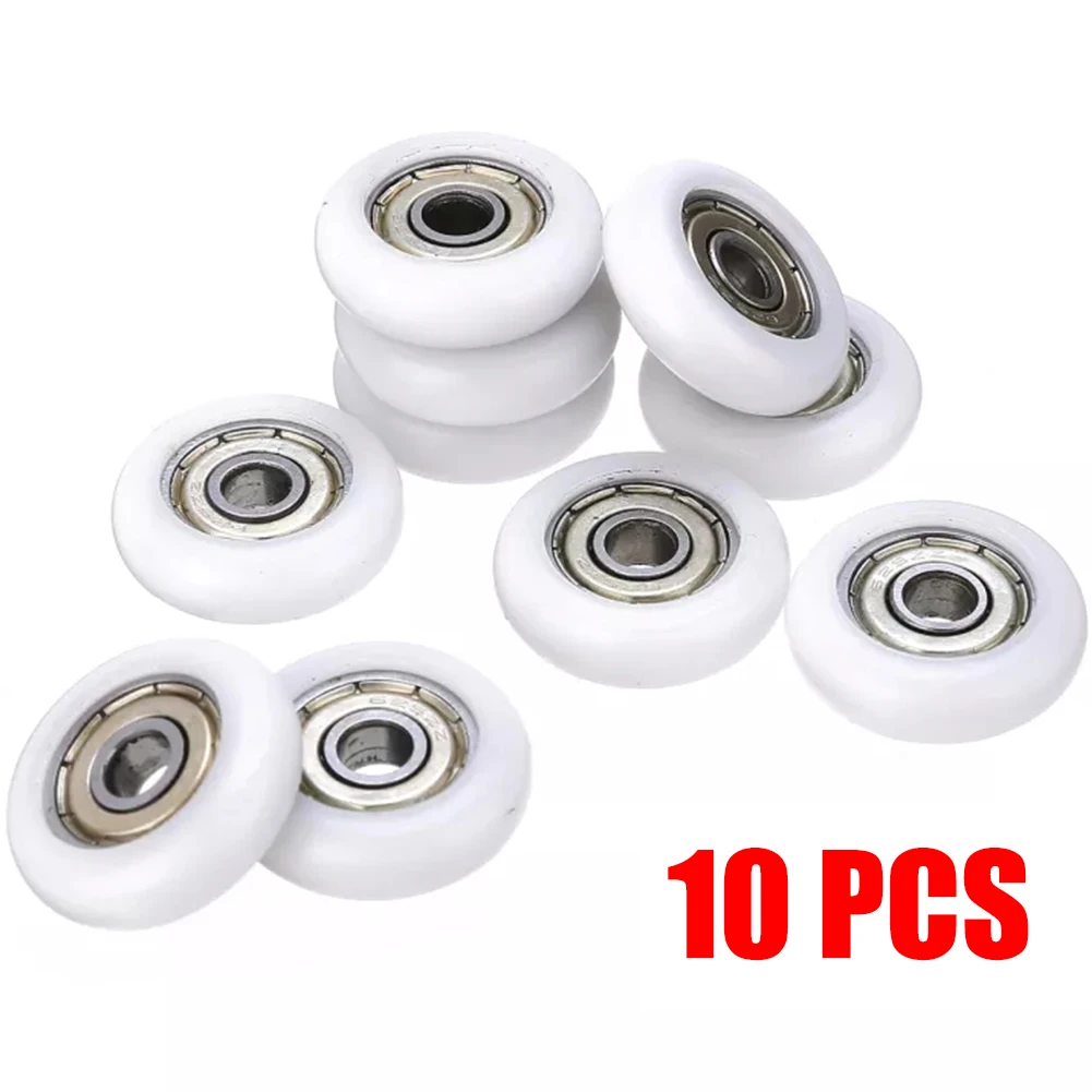 

10Pcs Shower Door Roller Runner Wheels Replacement White Shower Room Pulley 19/23/25mm Wheel Diameter For Most Shower Enclosures
