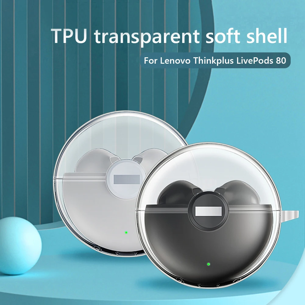 

Wireless Earbuds Case for Lenovo Thinkplus LivePods 80 LP80 H12 Pro Protective Cover Bluetooth Earphone Headset Protector Shell