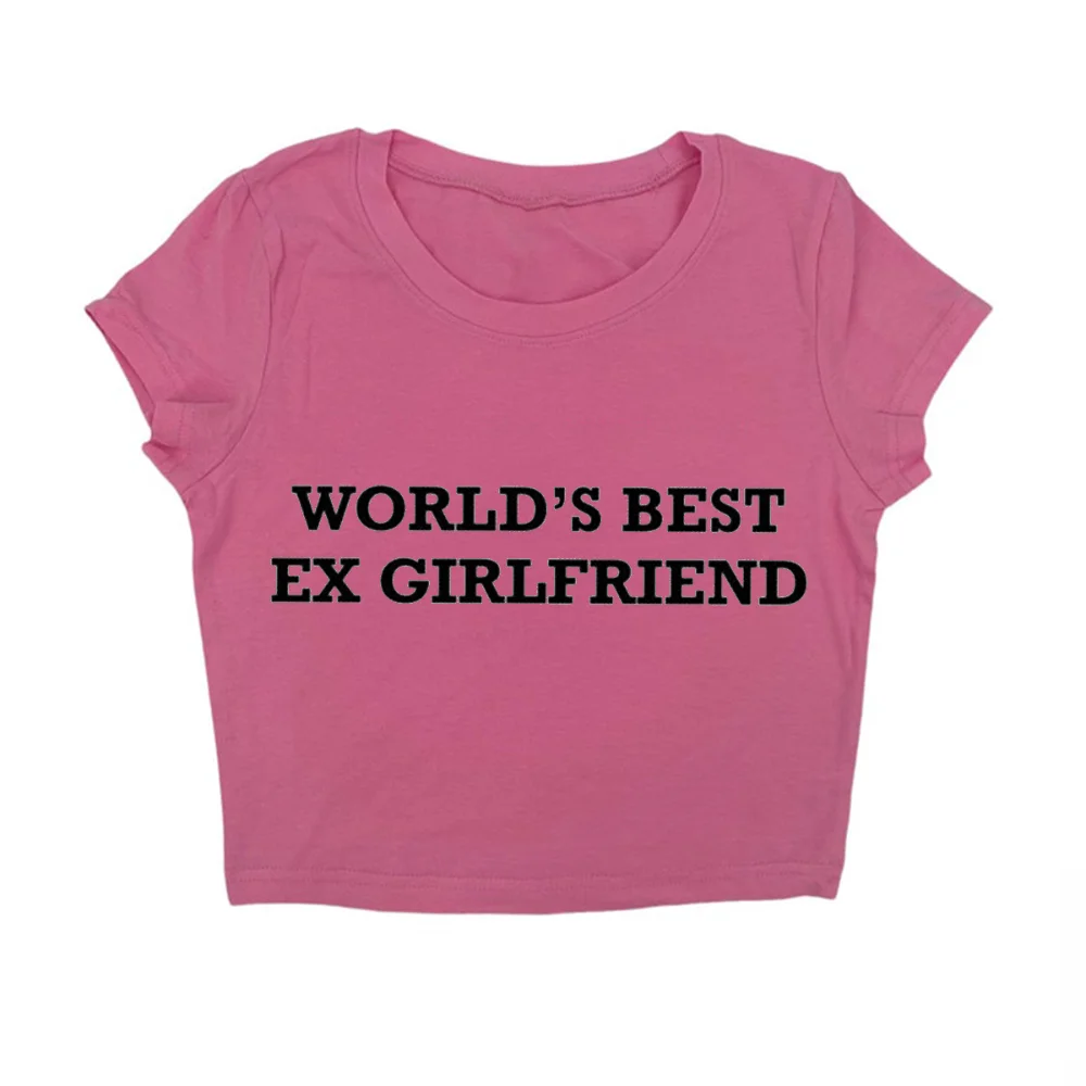 

Rheacмножество женский Y2K Лучший в мире короткий топ с принтом любимой подруги