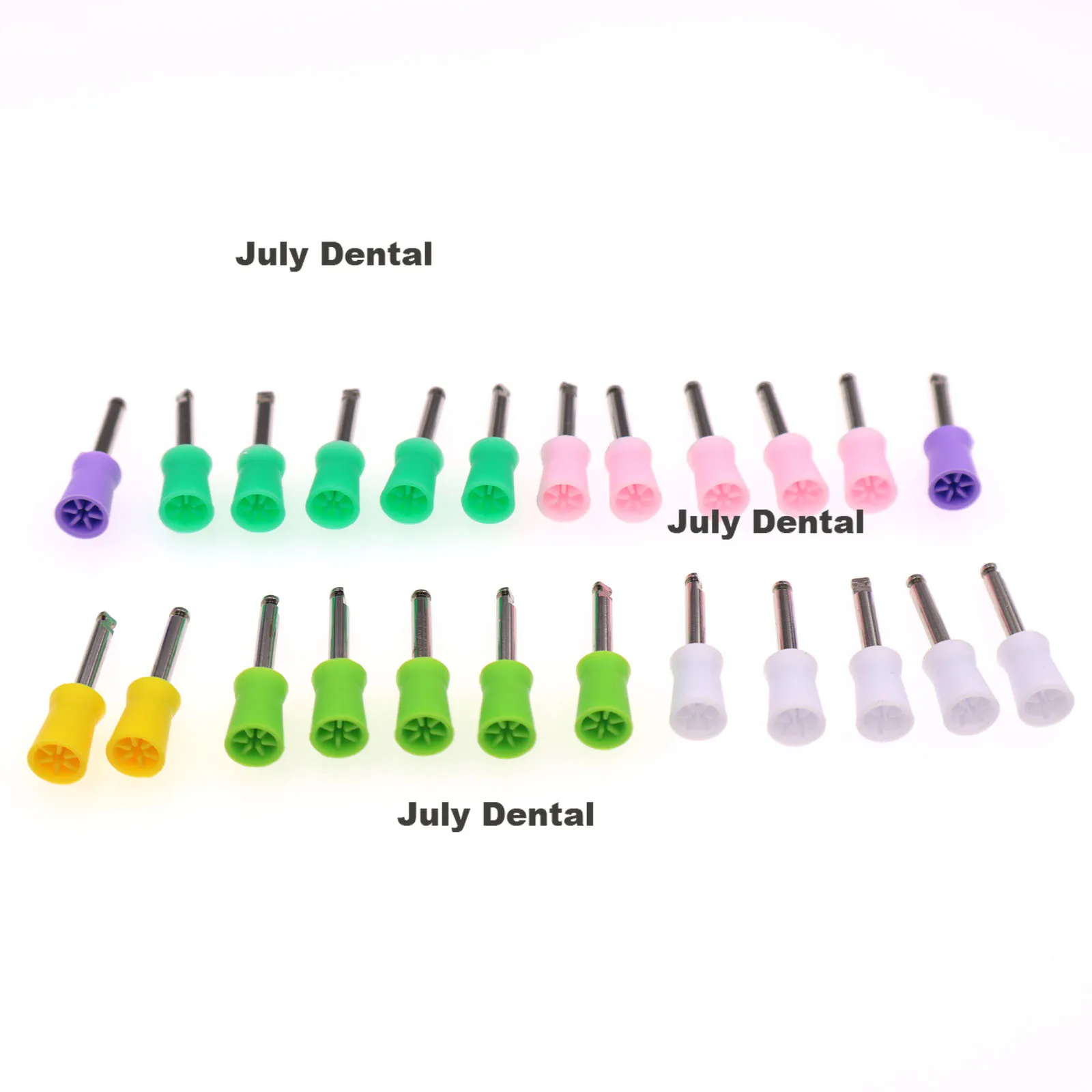 

100 Pcs Dental Prophy 6 Webbed Polisher Cup Tooth Latch Rubber Brush