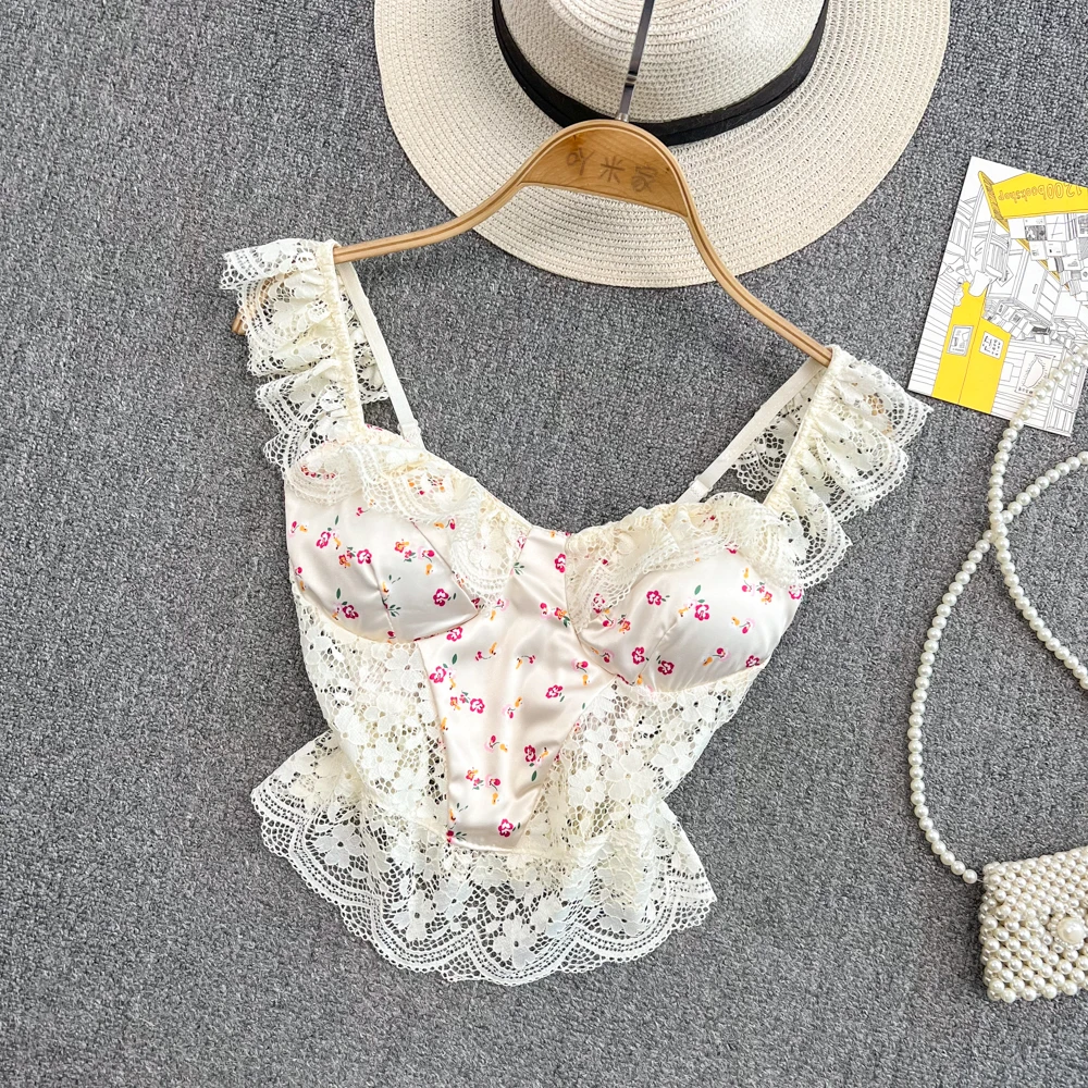 Женский бюстгальтер на бретелях с цветочным принтом |