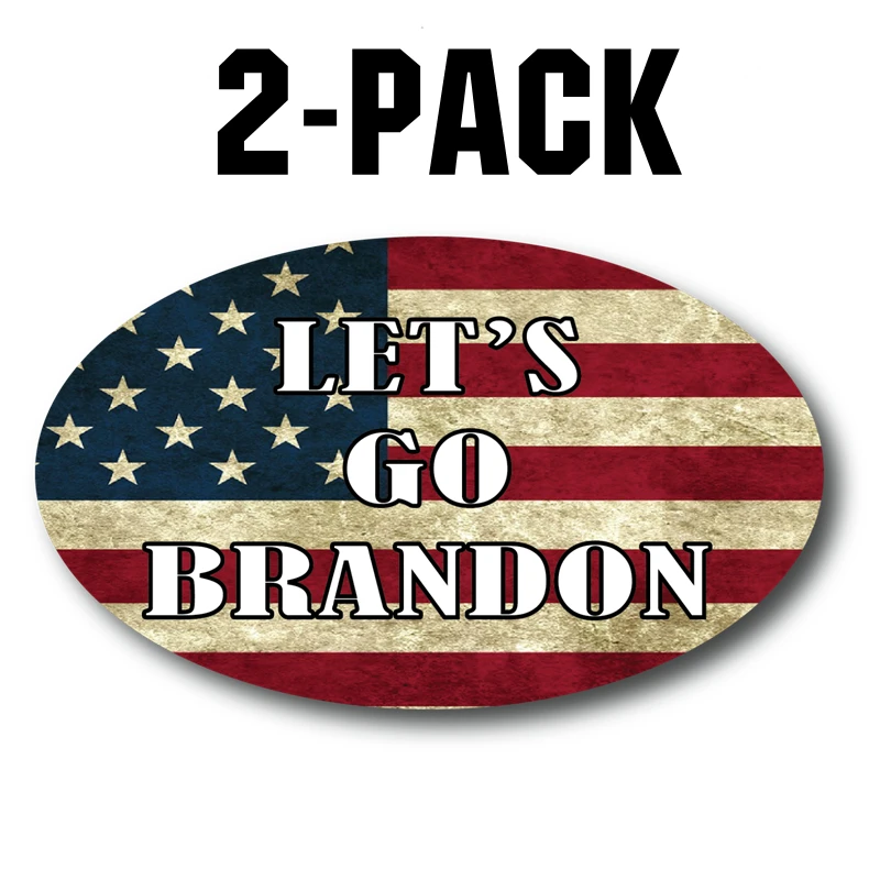 

20240# 2-PACK “LET’S GO BRANDON” STICKER CAR TRUCK BUMPER VINYL DECAL FJB JOE BIDEN