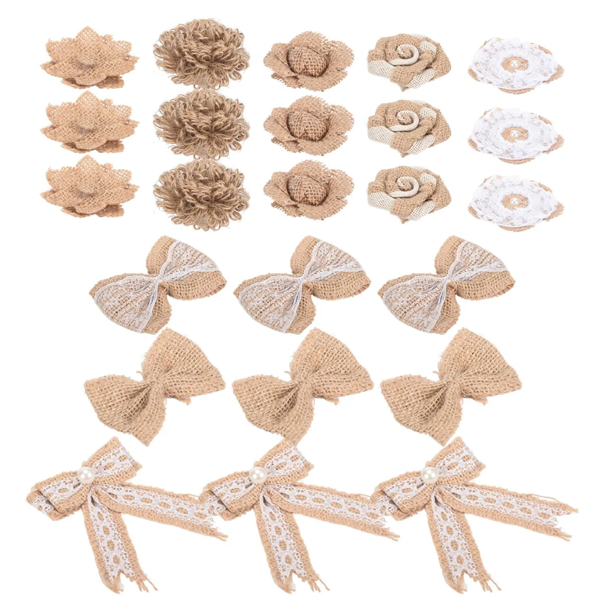 24 шт. в 1 комплекте цветок мешковины винтажные льняные материалы ручной работы