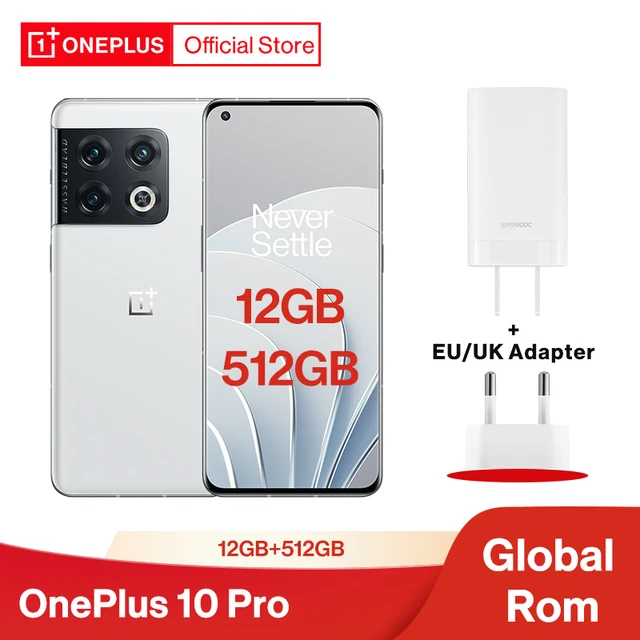 Global Rom OnePlus 10 Pro 10pro 5G Smartphone 12GB 512GB Snapdragon 8 Gen 1 mobile phones 80W Fast Charging