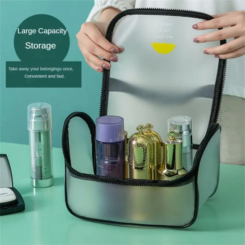 

Zipper Bath Bag 22x5x17cm Women Storage Bag Storage Tools Waterproof Cosmetics Storage Bag Transparent Make Up Case Tpu Travel
