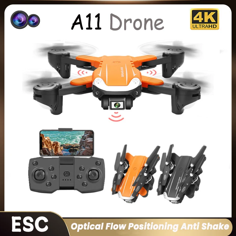 

HD Drone Professional Dual Camera A11 8k ESC GPS Optical Flow Positioning Long Endurance Quadcopter Rc Distance 1KM Toys