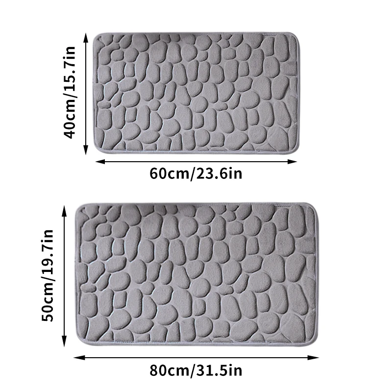 Anti-slip Bath Mat Water Absorbent Bathroom Rugs Memory Foam Bathroom Carpet Soft Floor Mat Bathtub Side Rug Entrance Doormat images - 6