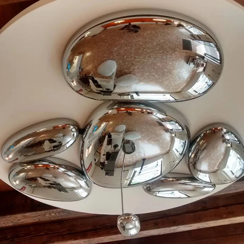 

LED Pendant Lamp Light Chandelier Postmodern Creative Designer Suspension Ceiling Irregular Chrome Decoration Bedroom Lustres