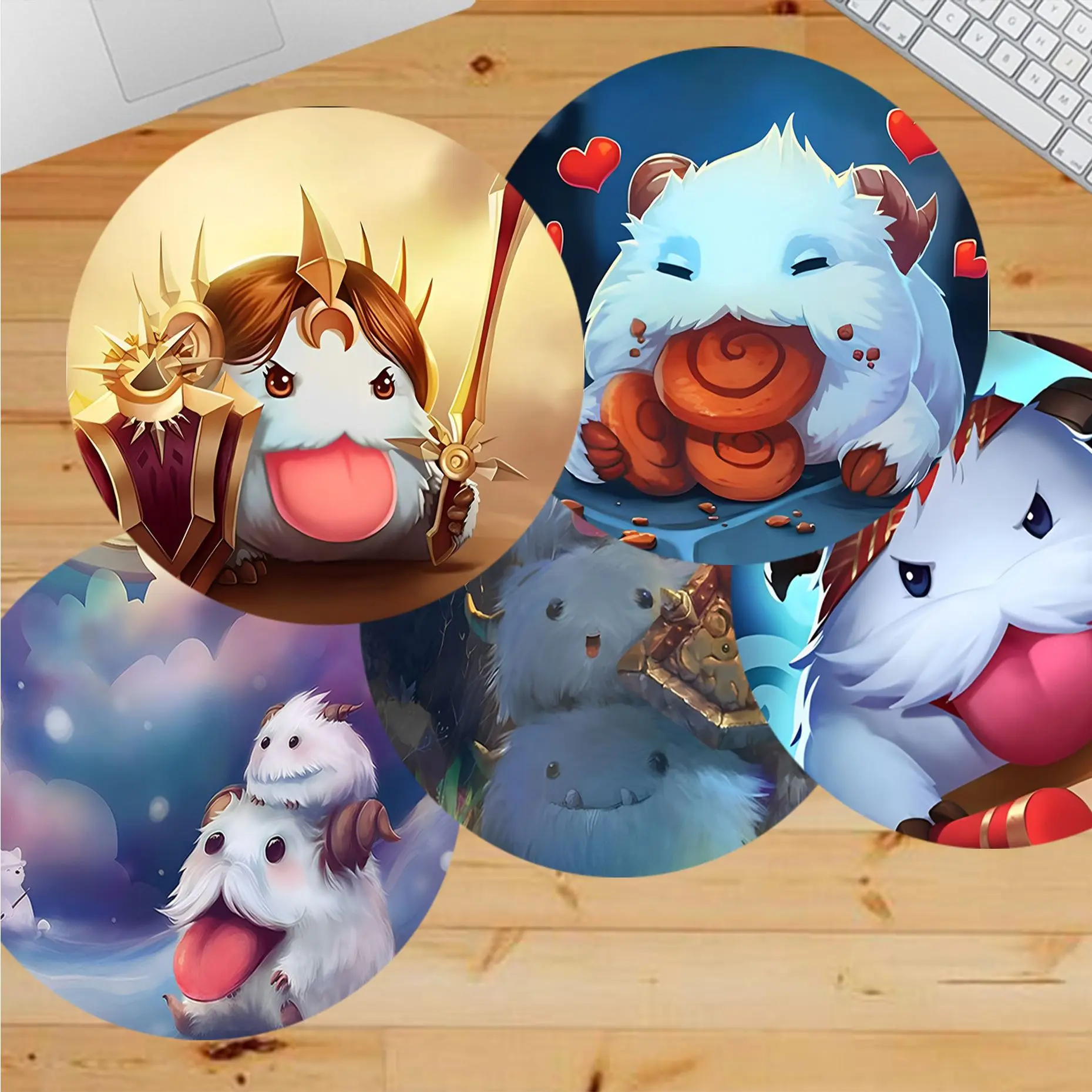 League Of Legends милый коврик для мыши Poro резиновый маленький скоростной вариант