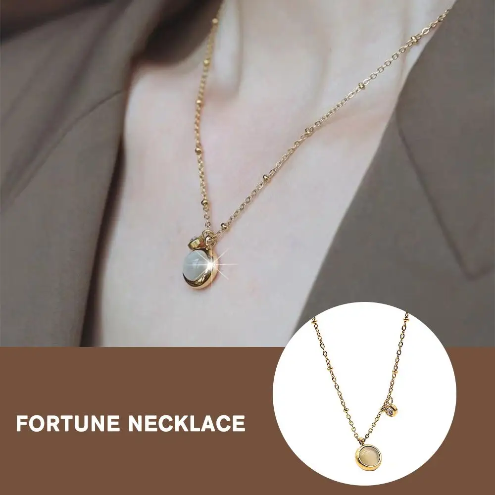 

Stainless Steel China Fortune Pendant Necklace For Women Girl Party Gifts Lucky wedding present Jewelry Dropshipping I8E9