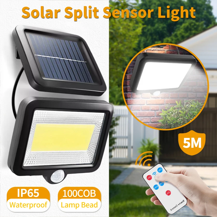 Наружный Светильник На Солнечной Энергии С Датчиком Движения И Дистанционным