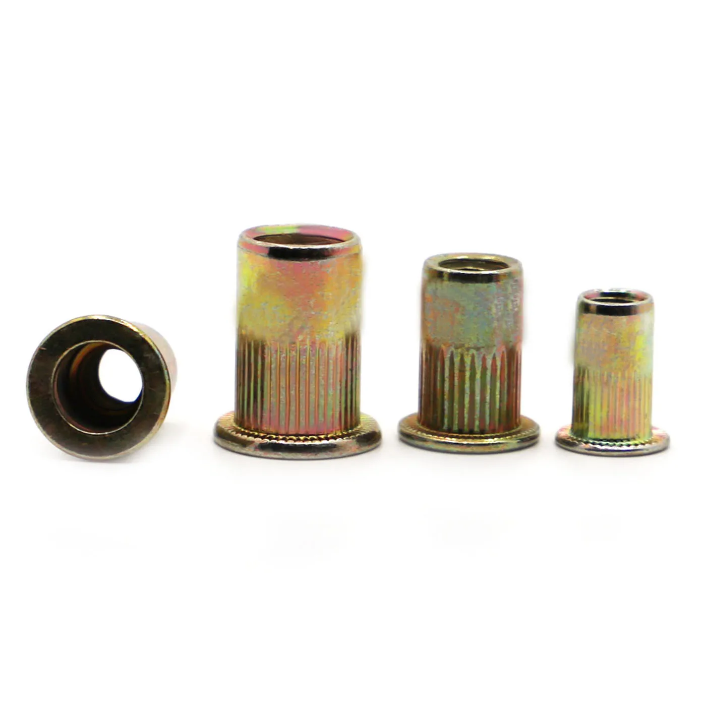 

M3 M4 M5 M6 M8 M10 M12 Zinc Plated Carbon Steel Knurled Nuts Rivnut Flat Head Threaded Rivet Insert Nutsert Cap Rivet Nut