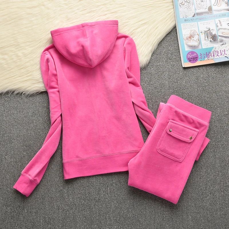 Женский комплект из двух предметов осень 2024 женская бархатная толстовка и