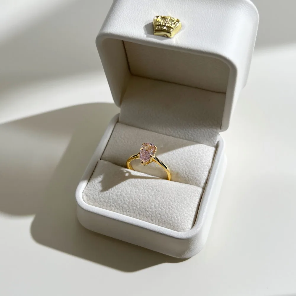 Настоящее серебро S925 обручальные кольца женское блестящее кольцо с ледяным