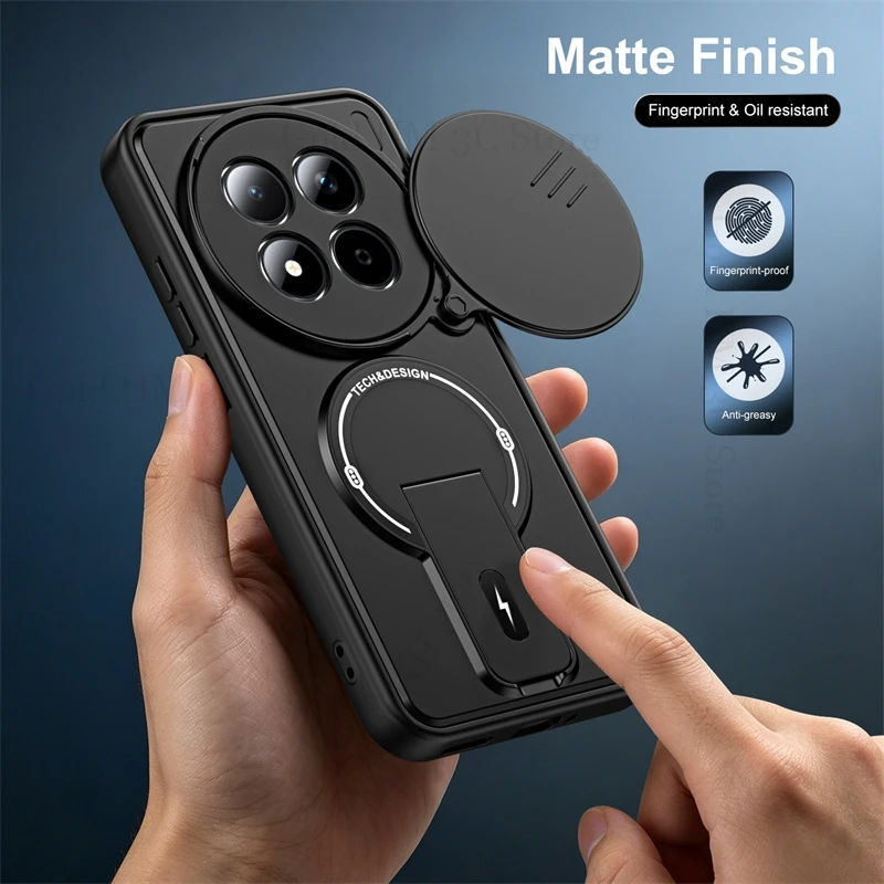 Фото Гибридный противоударный магнитный чехол для Xiaomi 15T 17 Pro Max с защитой камеры и подставкой для Pooc X8 Pro Max M8 Pro №1