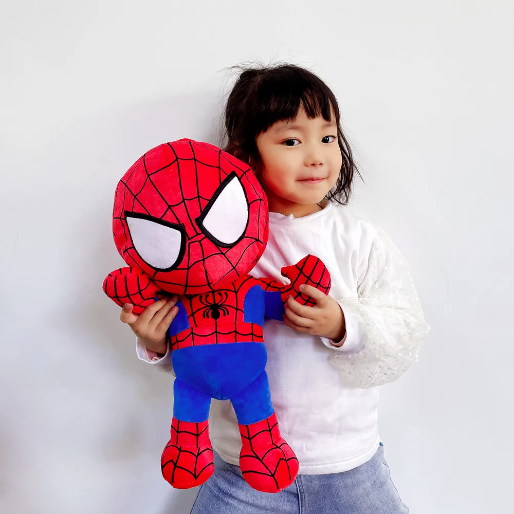 

45cm Avengers hero Iron man Spiderman Captain America Stuffed Plush Toy Spider Doll Room Ornament Bed Sofa hold pillow kids Gift