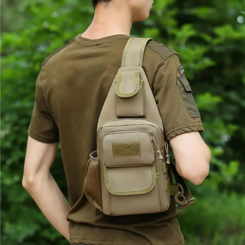 New Multifunctional Chest Bag Men's Outdoor Travel Crossbody Bag Casual Nylon Chest Bag