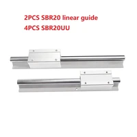 2pcs sbr12 linear guide rail 200 1500mm fully supported linear rail with sbr16uu linear bearing block cnc part