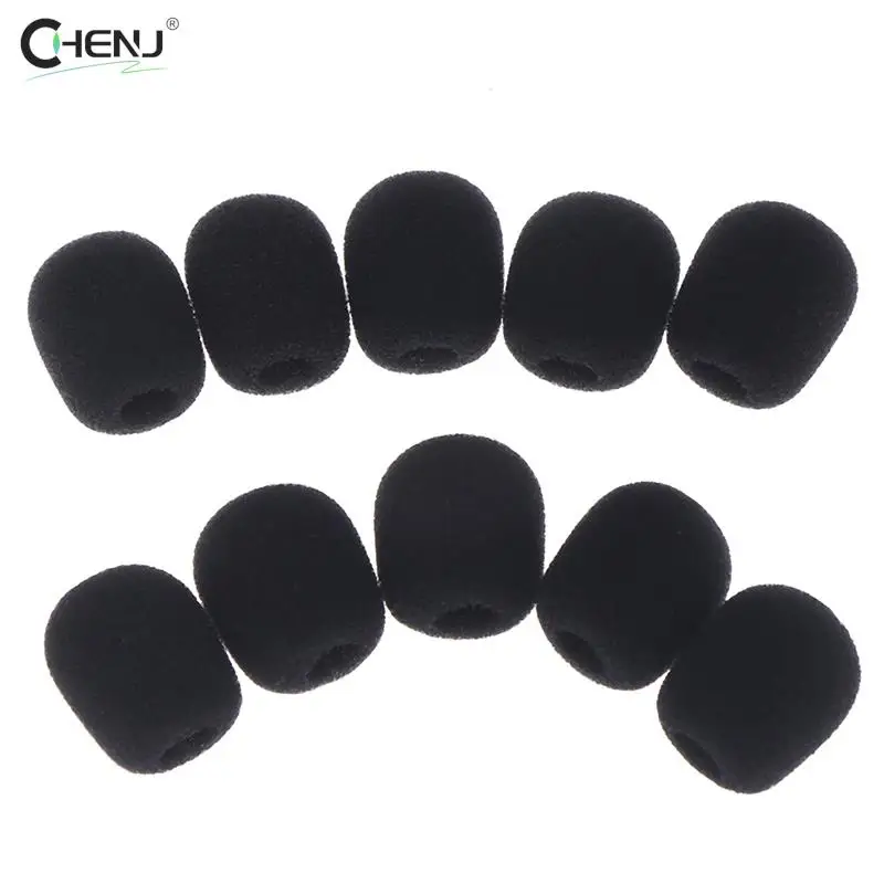

10pcs Headset Replacement Foam Microphone Cover Telephone Headset Mic Cover Microphone Windscreen Windshied Headset Foam 25*8mm