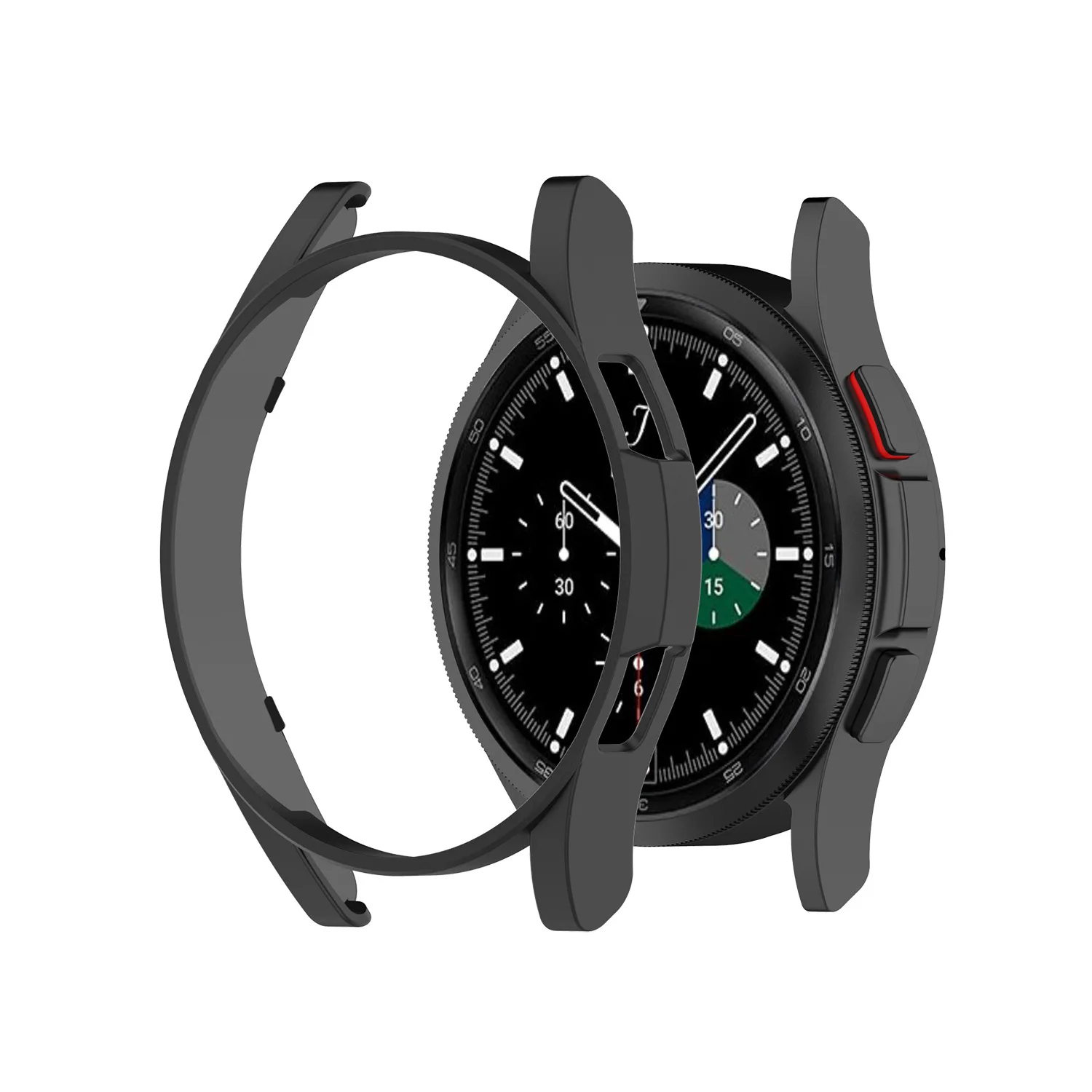 PC Hollow Case for Samsung Galaxy Watch 4/Classic 40mm 44mm 42mm 46mm Protective Cover Smartwatch Anti-fall Bumper Shell Case