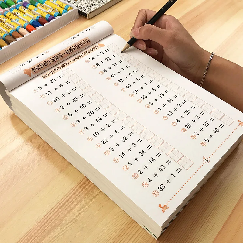 

Children's Exercise Book Addition Subtraction Learning Preschool Exercise Book Handwritten Art Book Chinese Calligraphy Copybook