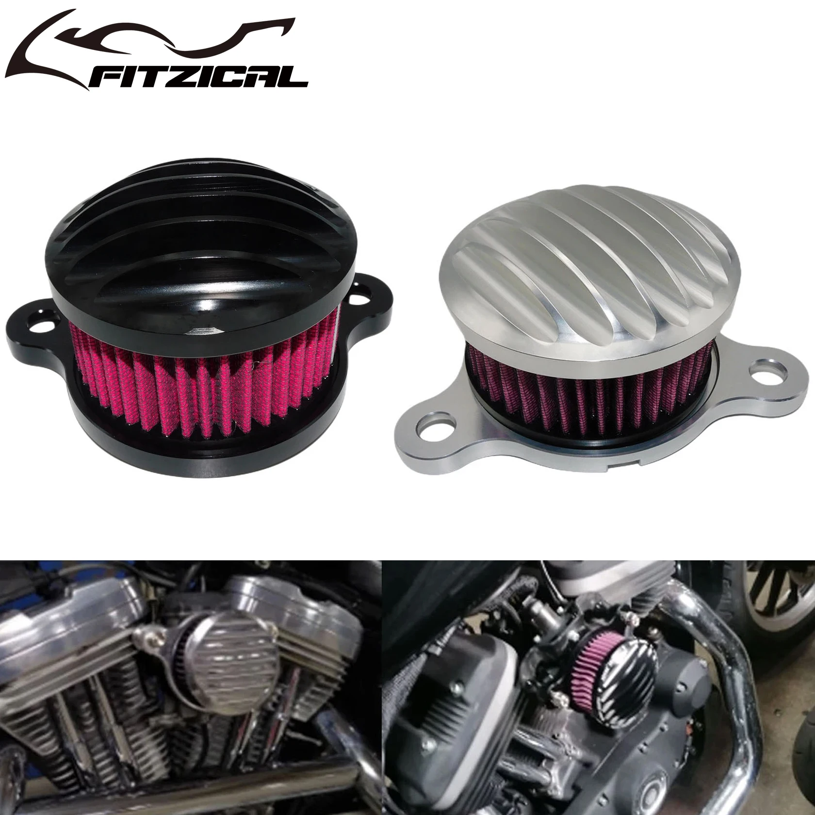 Воздушный фильтр с ЧПУ для мотоцикла впускная система воздухоочистителя